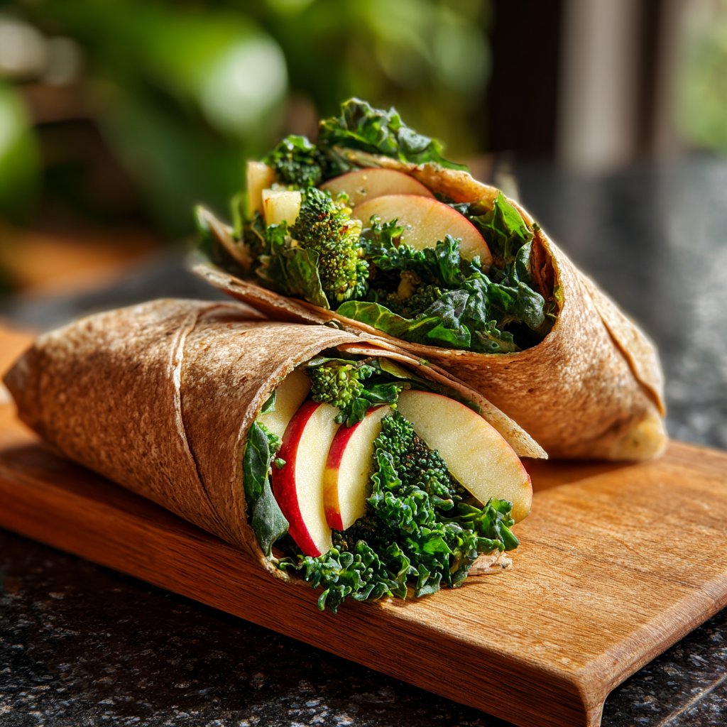 Broccoli and Apple Wraps