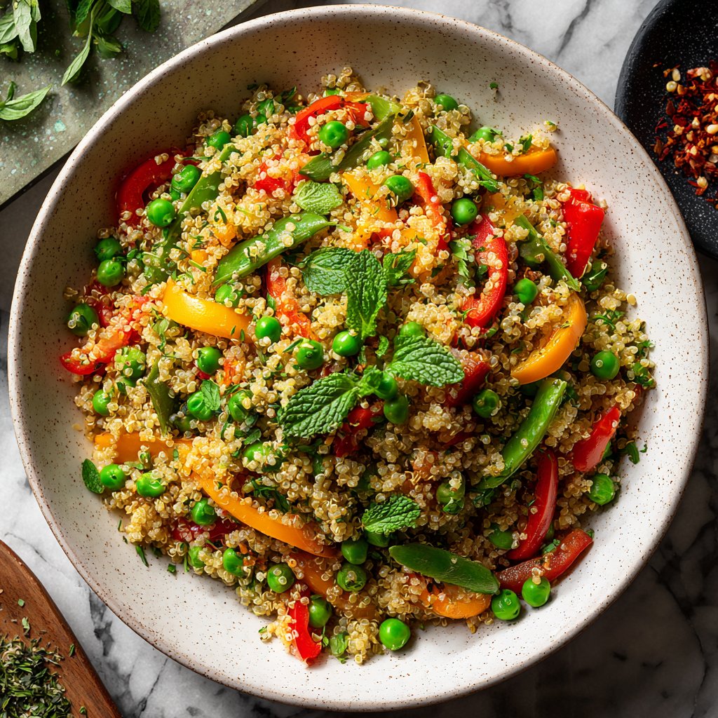 Spring Quinoa Salad with Peas