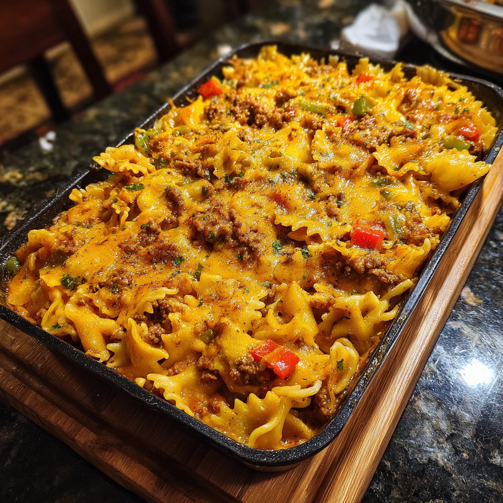 Baked Taco Pasta Casserole