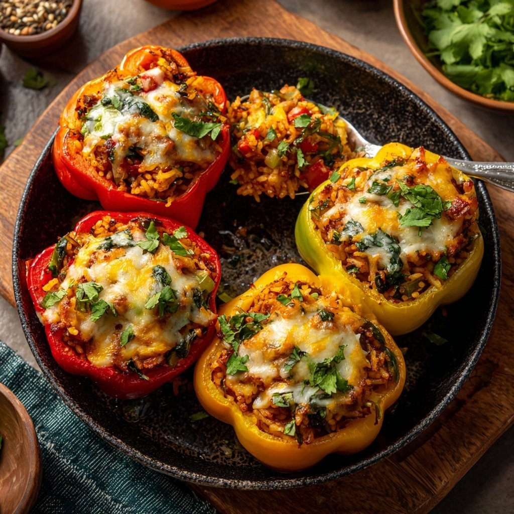 Stuffed Bell Peppers with Rice