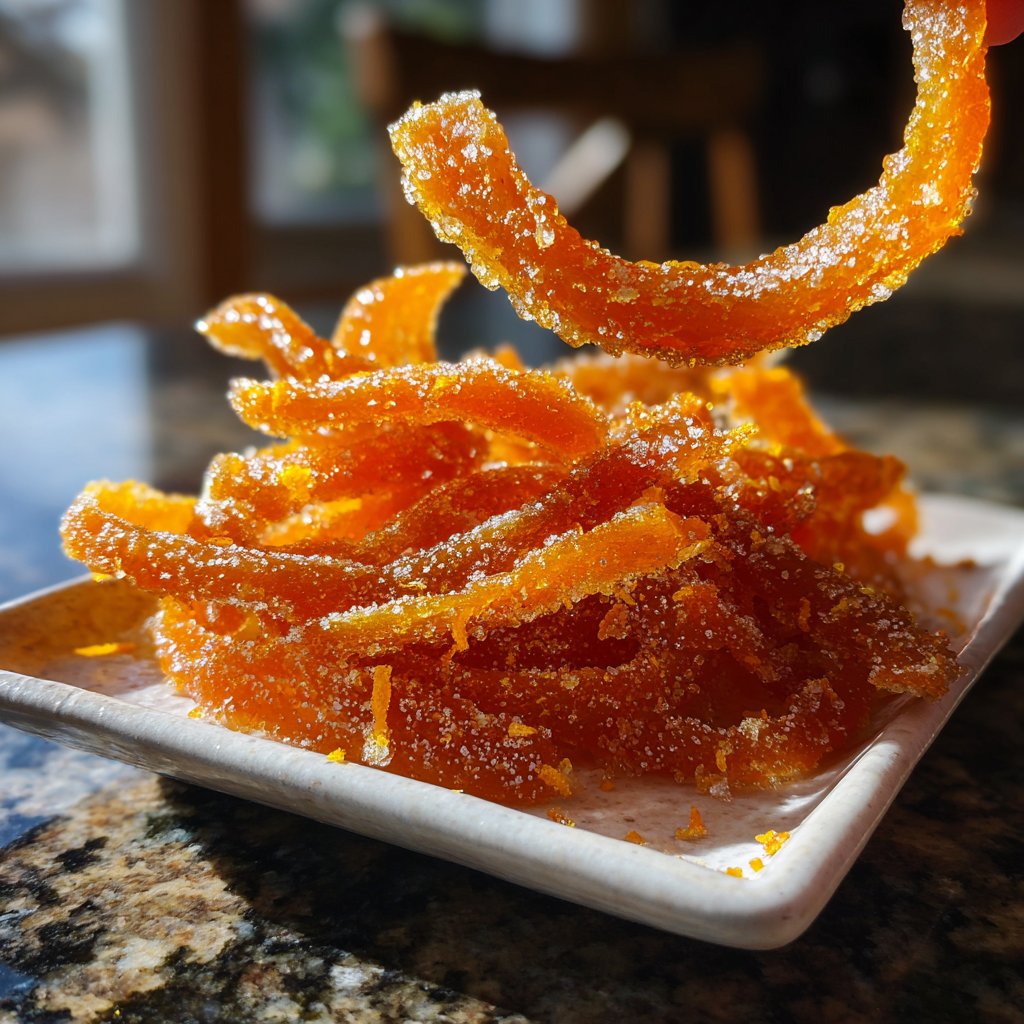 Candied Orange Peel for Fruitcakes