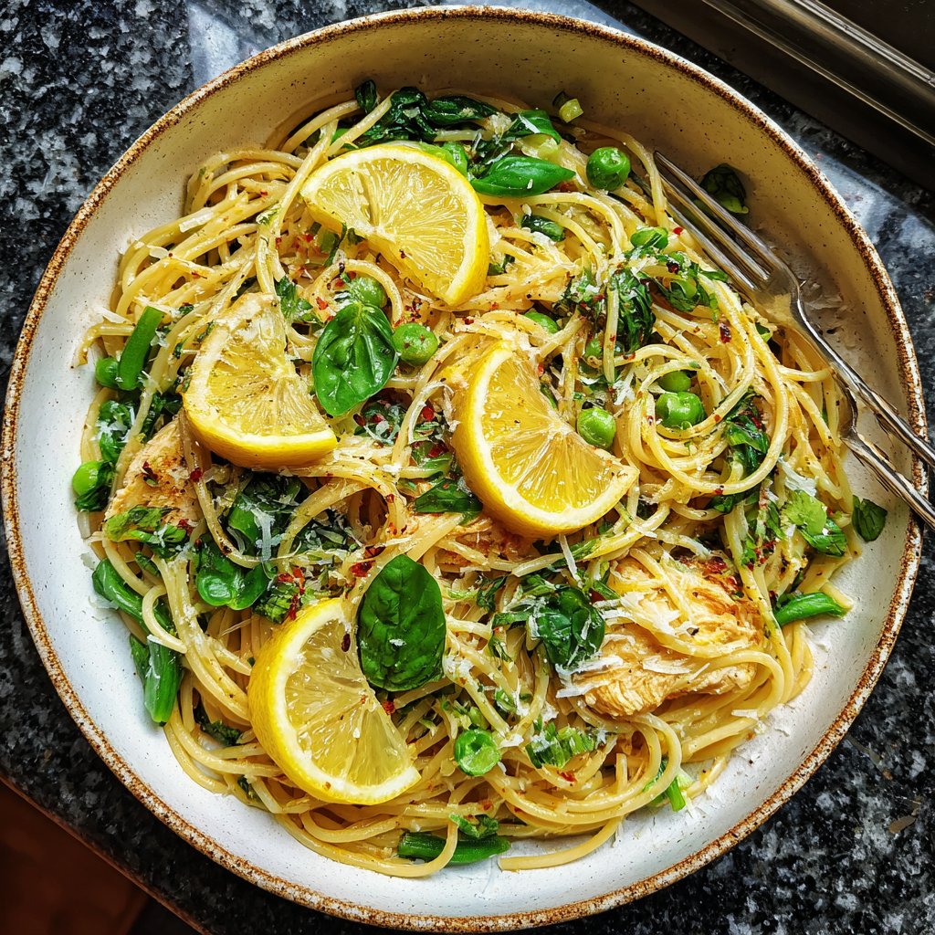 Lemon Basil Spring Pasta