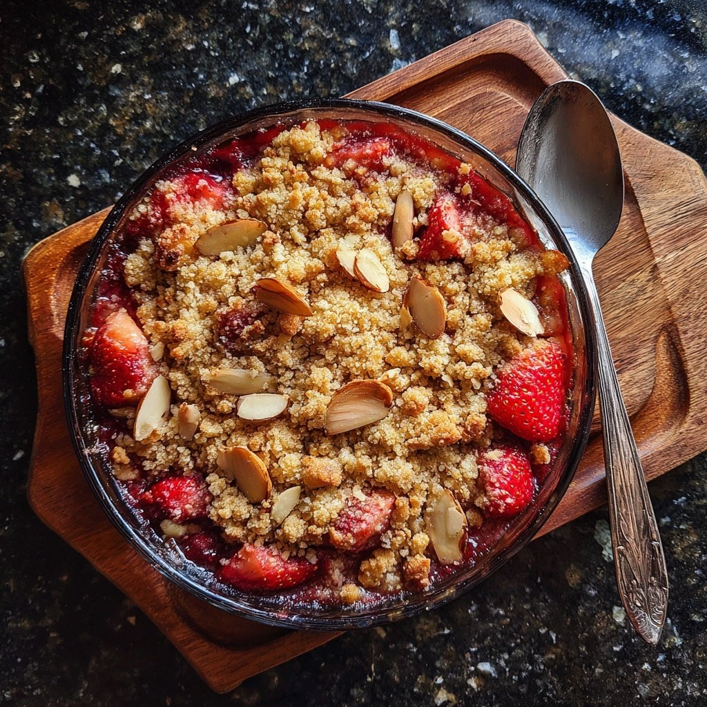 Strawberry Almond Crumble Bake